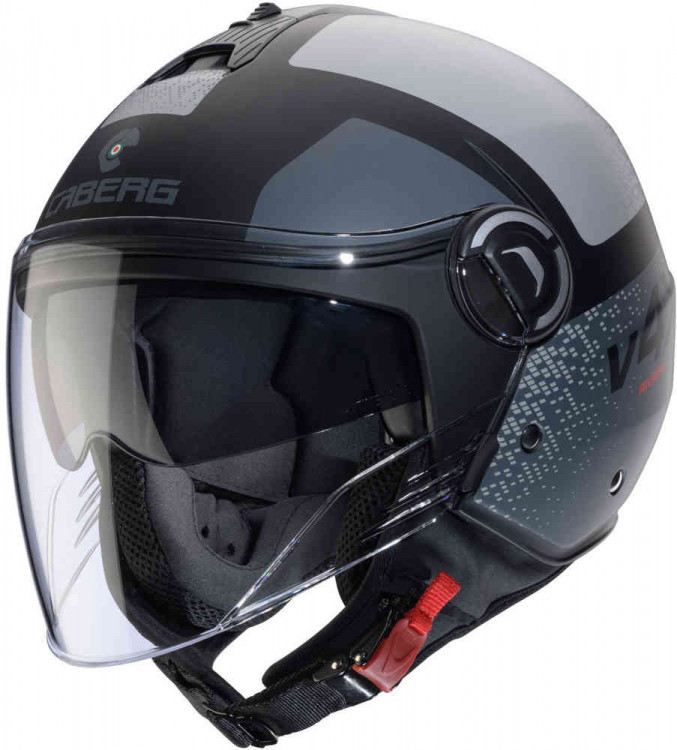 Мотошлем открытый Caberg Riviera V4 X Alpha Черный матовый/Серый CA20057030-XS