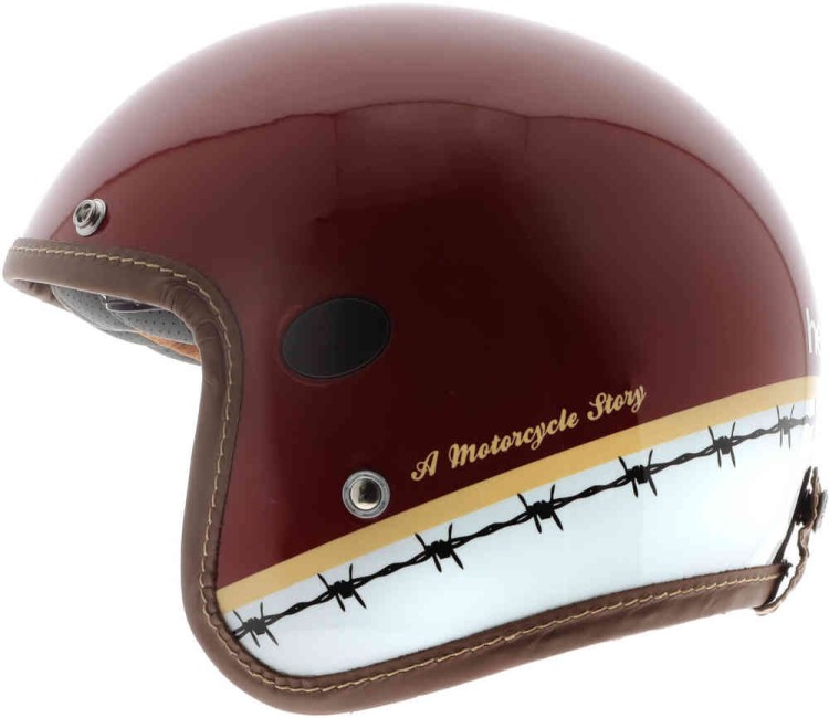 Мотошлем открытый Helstons Evasion Carbon Красный/Белый 2022002-BBO-XS
