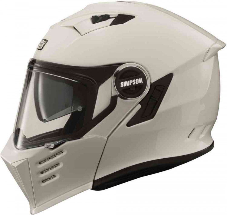 Мотошлем модуляр Simpson Darksome Solid 06 Белый 18610-L-126