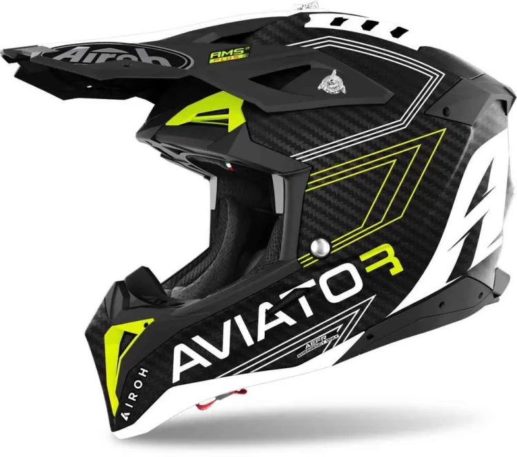Мотошлем для мотокросса и эндуро Airoh Aviator 3 Primal 3K Carbon