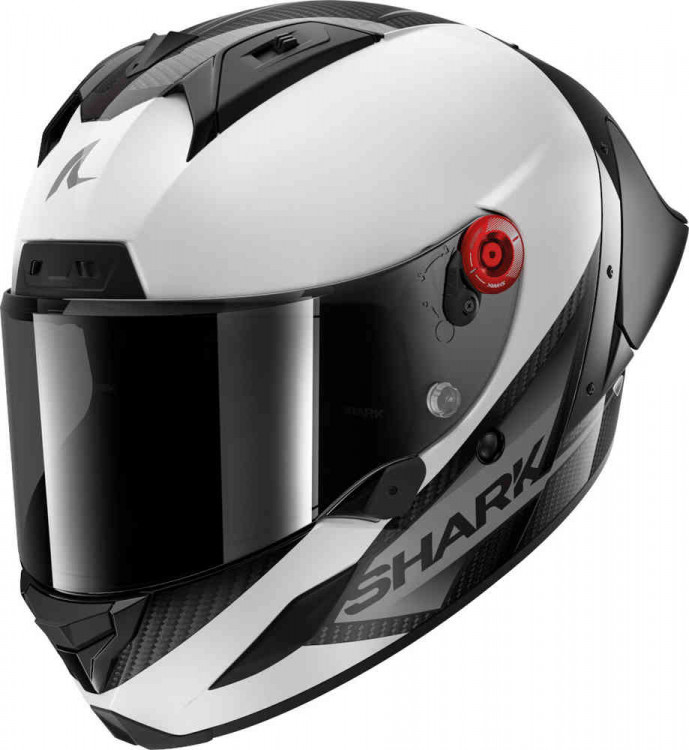 Мотошлем интеграл Shark Aeron GP Blank SP Черный/Белый HE0300E-DWA-XS