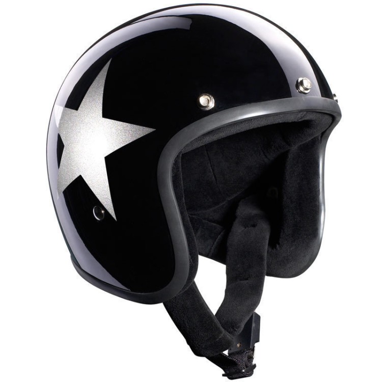 Мотошлем открытый Bandit Jet Star Black