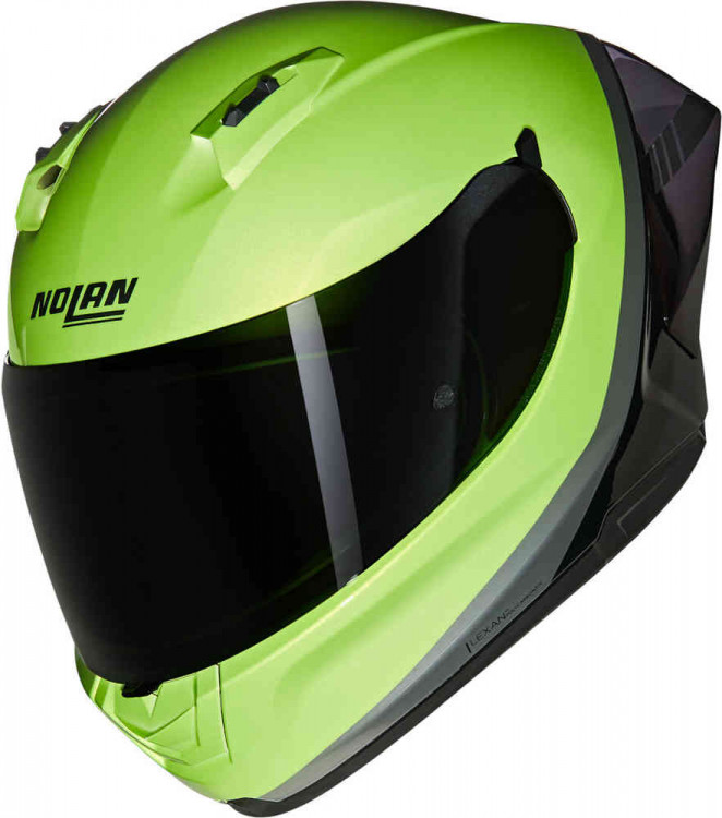 Мотошлем интеграл Nolan N60-6 Sport Verniciatura Speciale неоновый зелёный/черный/серый N6S0007303489