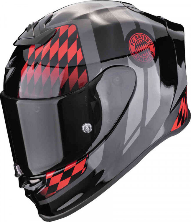 Мотошлем интеграл Scorpion Exo-R1 Evo Air FC Bayern Черный/Серый/Красный 110-463-24-02