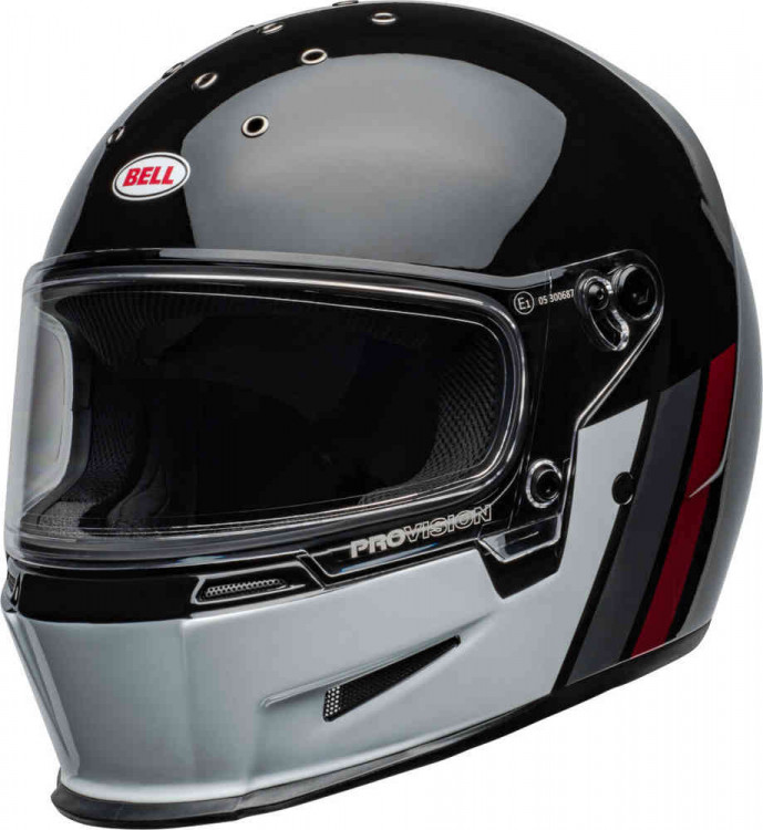 Мотошлем интеграл Bell Eliminator GT Черный/Белый 8008973004
