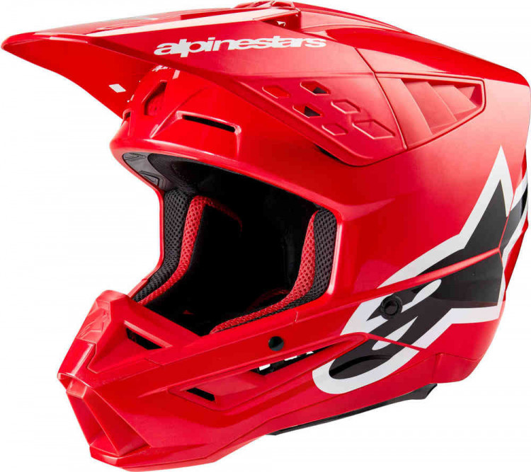 Мотошлем для мотокросса и эндуро Alpinestars S-M5 Corp 2024 Красный 8306323-3010-XS