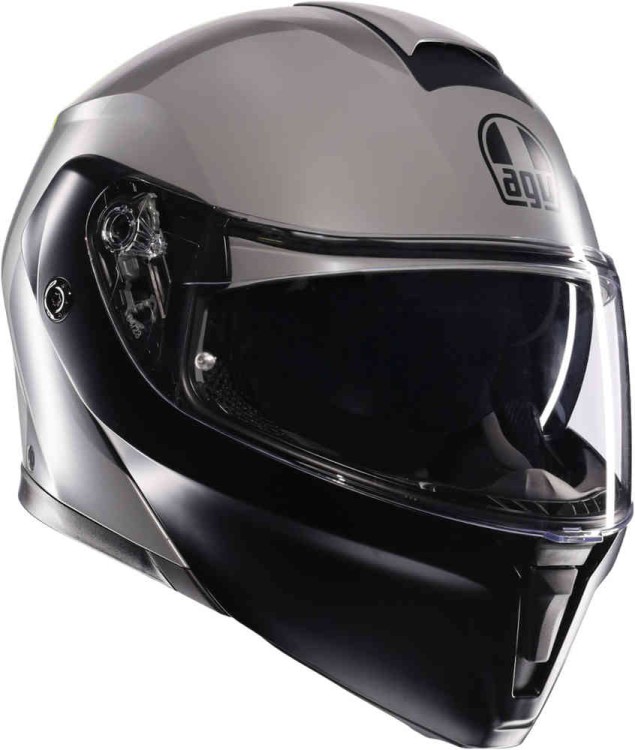 Мотошлем модуляр AGV Streetmodular Resia Серый матовый/желтый 18296001-007-XXL