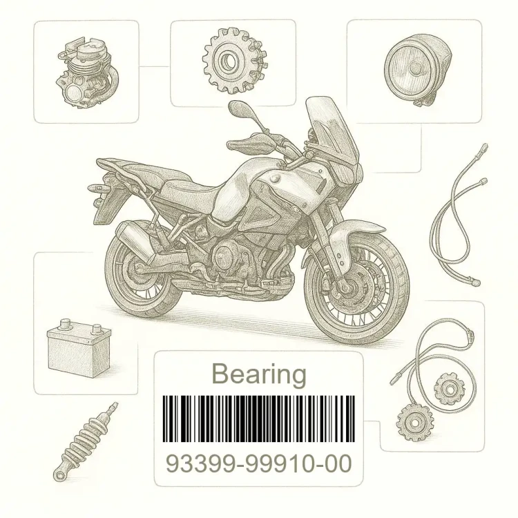 93399-99910-00 Bearing,special, Yamaha Номер детали 93399-99910-00, 933999991000, 93399-99910, 9339999910, 93399 99910