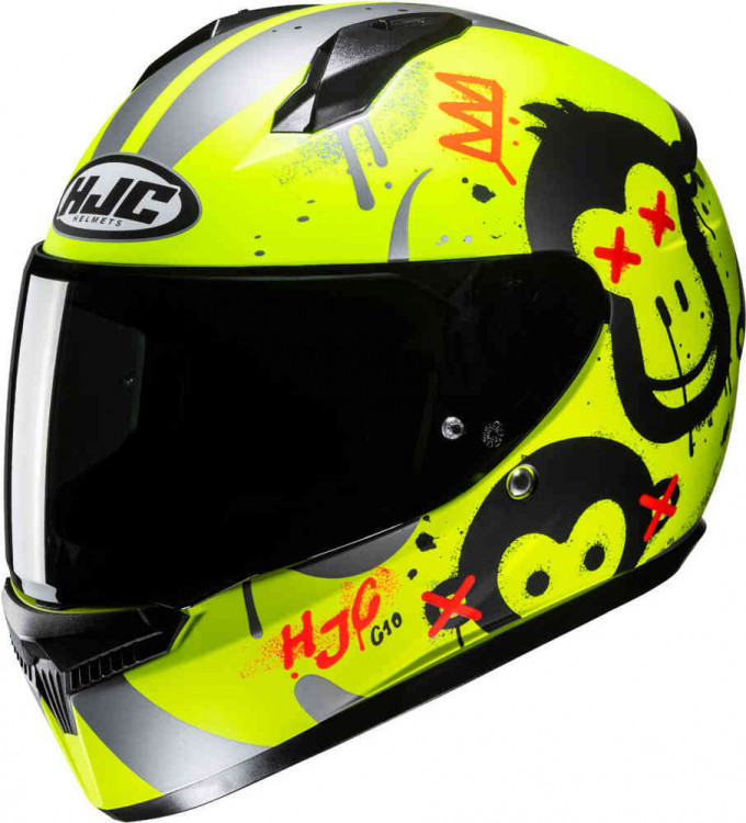 Мотошлем интеграл HJC C10 Geti Черный/неоновый желтый 10135304