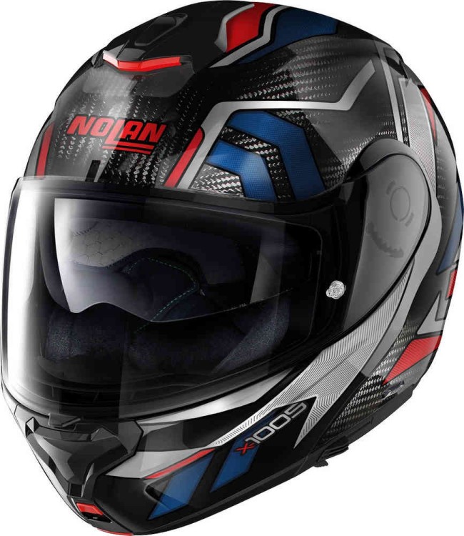 Мотошлем модуляр Nolan X-1005 Ultra Carbon Sandglas N-Com