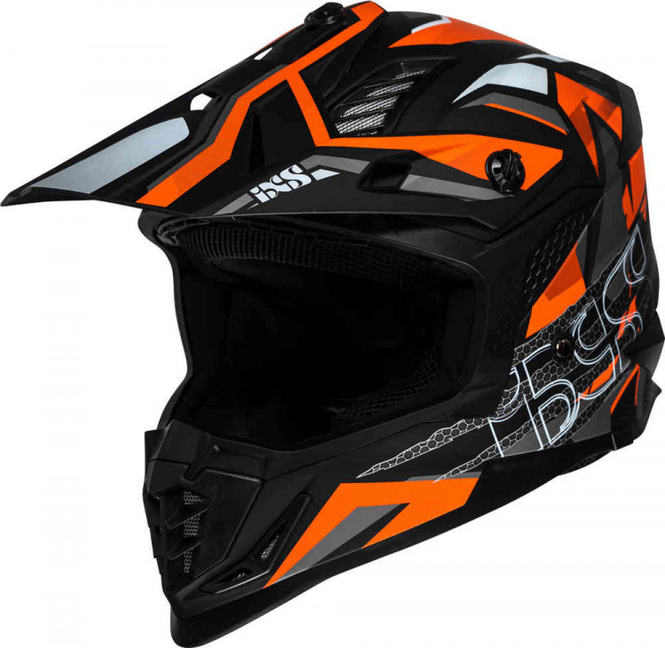 Мотошлем для мотокросса и эндуро IXS iXS363 2.0 Черный/Оранжевый X12045-M69-2XL