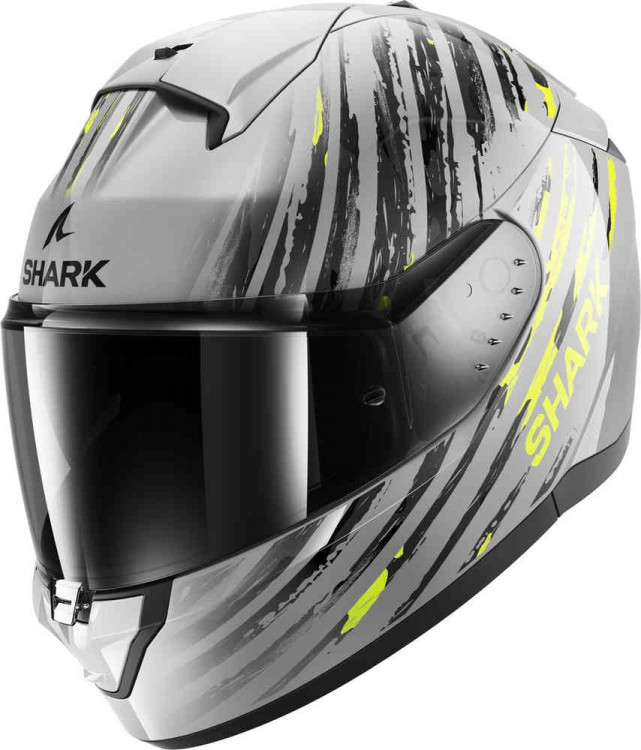 Мотошлем интеграл Shark Ridill 2 Assya Серебристый/антрацит/желтый HE1120E-SAY-S