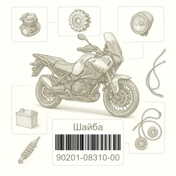 90201-08310-00 Шайба, Yamaha Номер детали 90201-08310-00, 902010831000, 90201-08310, 9020108310, 90201 08310