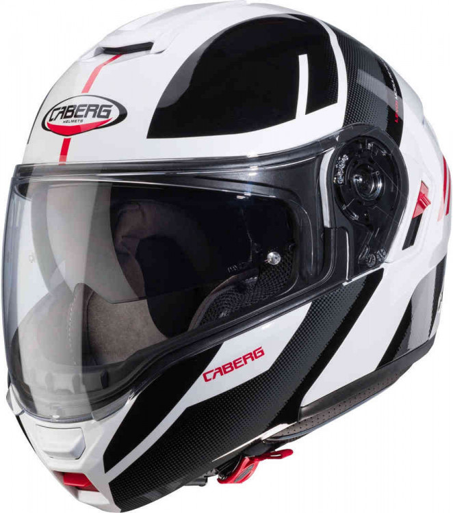 Мотошлем модуляр Caberg Levo X Manta Белый/Серый/Красный CA10092021-M