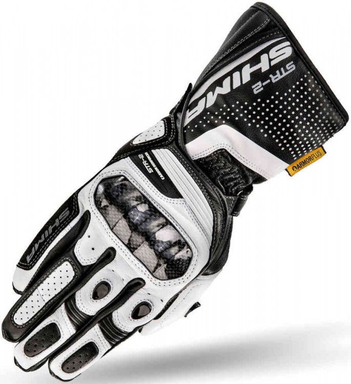 Мотоперчатки для города, спорта и туринга SHIMA STR-2 Черный/Белый STR-2-GLOVES-WHITE-M