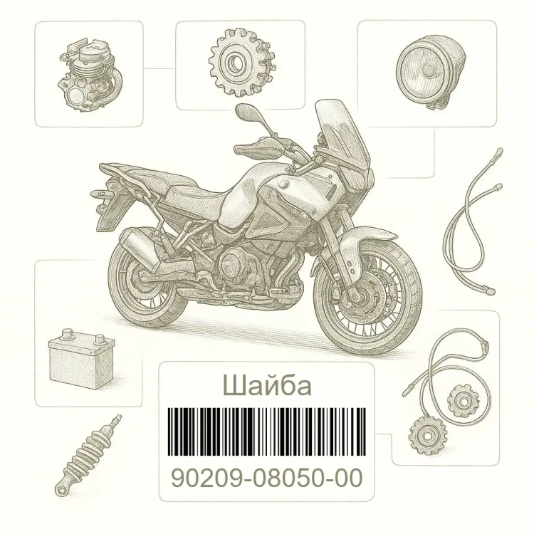 90209-08050-00 Шайба, Yamaha Номер детали 90209-08050-00, 902090805000, 90209-08050, 9020908050, 90209 08050