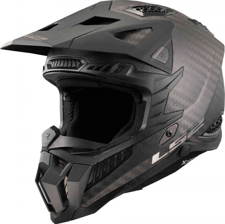 Мотошлем для мотокросса и эндуро детский LS2 MX703 X-Force Solid Carbon Матовый карбоновый 467031098XS