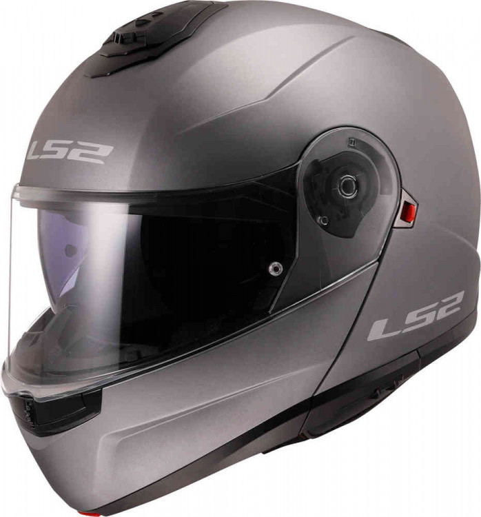 Мотошлем модуляр LS2 FF908 Strobe II Solid Матовый титановый 569081007XS