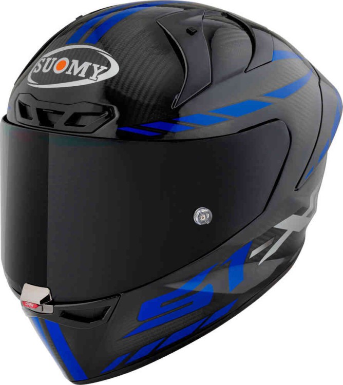 Мотошлем интеграл Suomy S1-XR GP Carbon Hypersonic E06 Черный/Синий K6SX0006.2
