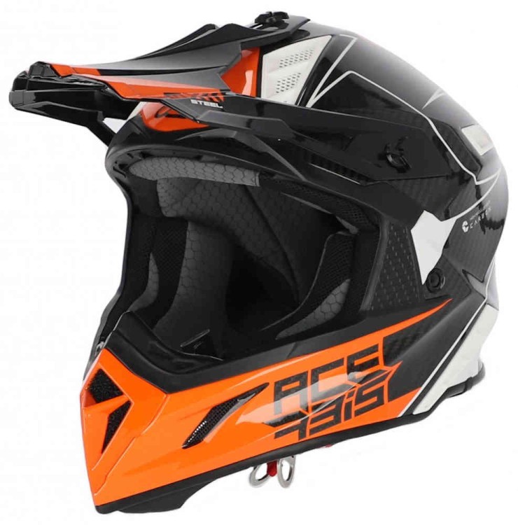 Мотошлем для мотокросса и эндуро Acerbis Steel Carbon Grafics