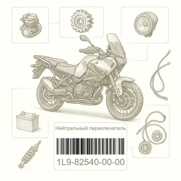 1L9-82540-00-00 Нейтральный переключатель, Yamaha Номер детали 1L9-82540-00-00, 1L9825400000, 1L9-82540-00, 1L98254000, 1L9 82540 00