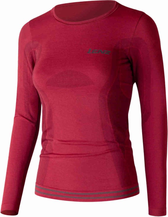 термобелье - майка женская Lenz 6.0 Merino Round Neck тёмно-красный 243-34