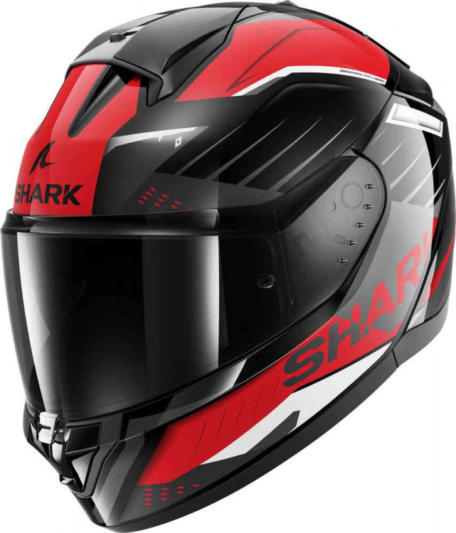 Мотошлем интеграл Shark Ridill 2 Bersek Черный/Серый/Красный HE1122E-KRA-S
