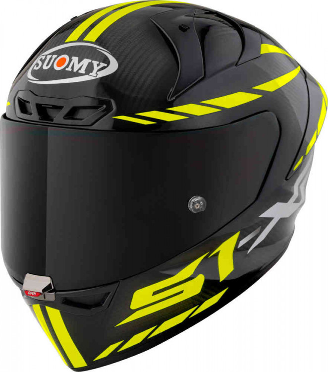 Мотошлем интеграл Suomy S1-XR GP Carbon Hypersonic E06 Черный/Желтый K6SX0007.2
