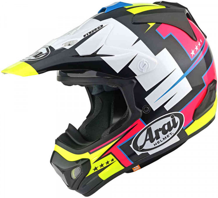 Мотошлем для мотокросса и эндуро Arai MX-V EVO Battle Черный/Мульти 8009237003