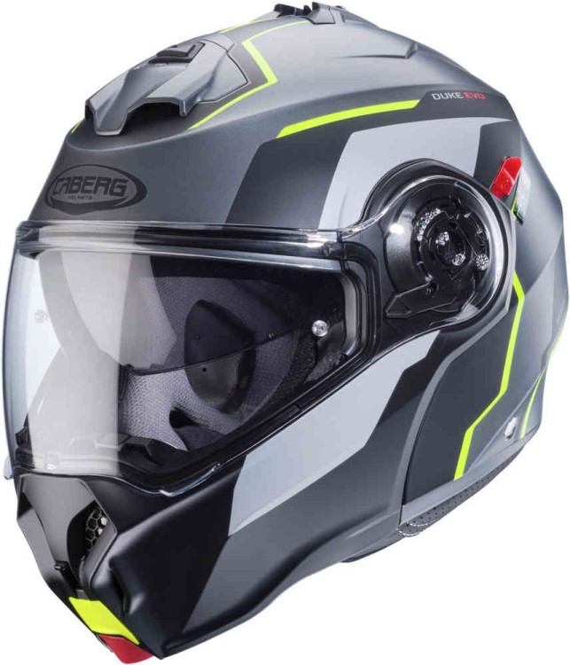 Мотошлем модуляр Caberg Duke Evo Move Серый/Желтый CA10087025-S