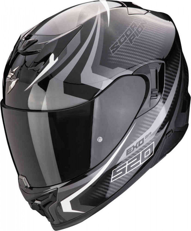 Мотошлем интеграл Scorpion Exo-520 Evo Air Terra Черный/Серебристый/Белый 172-449-332-02