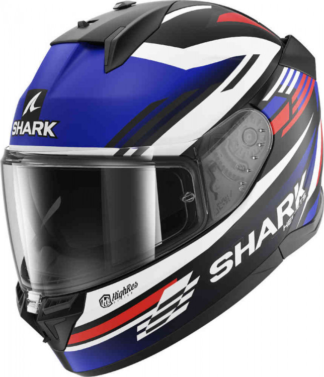 Мотошлем интеграл Shark D-Skwal 3 Firstlap Черный/Белый/Красный/Зеленый HE0919E-KRG-XXL