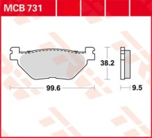 Колодки тормозные задние TRW MCB731  органика