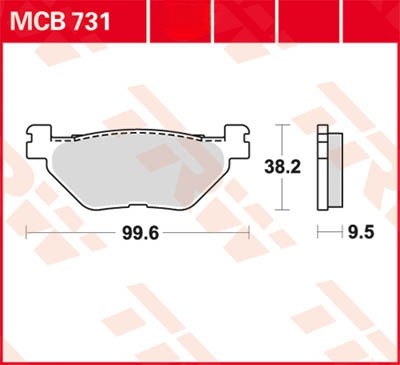 Колодки тормозные задние TRW MCB731  органика