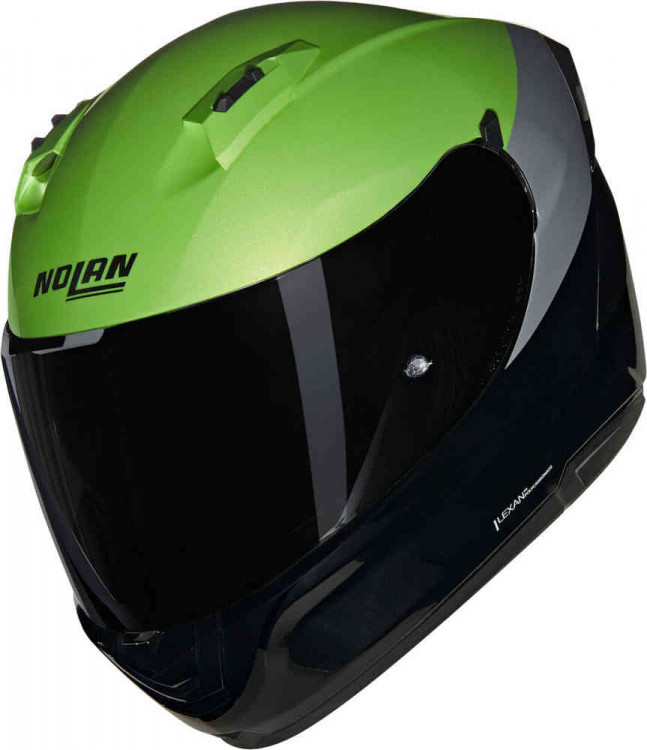 Мотошлем интеграл Nolan N60-6 Verniciatura Speciale Черный/серый/зеленый N660007303419