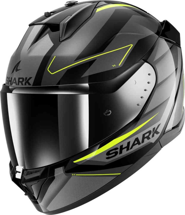 Мотошлем интеграл Shark D-Skwal 3 Sizler Черный/серый/желтый HE0922E-KAY-XXL
