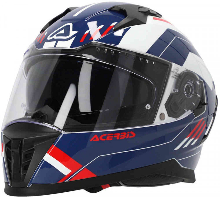 Мотошлем интеграл Acerbis X-Way Graphic Белый/Синий/Красный 0026016.034.061