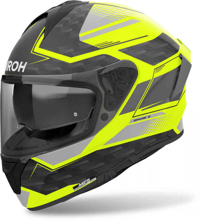 Мотошлем интеграл Airoh Spark 2 Zenith Черный/неоновый желтый SP2Z31XS