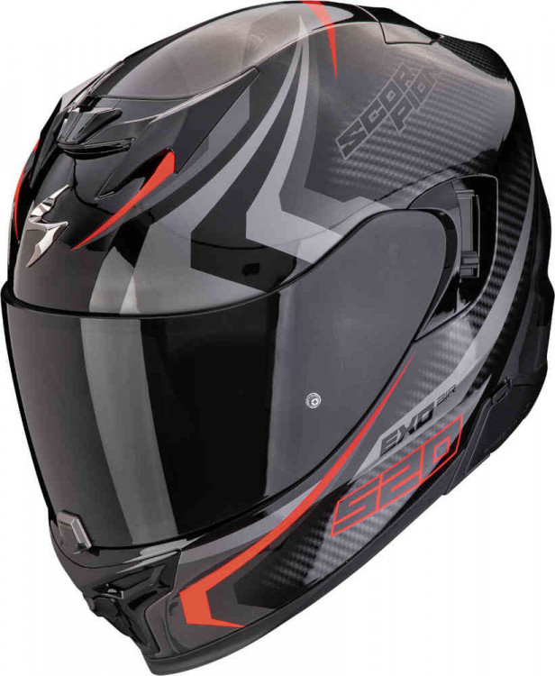 Мотошлем интеграл Scorpion Exo-520 Evo Air Terra Черный/Серебристый/Красный 172-449-163-02
