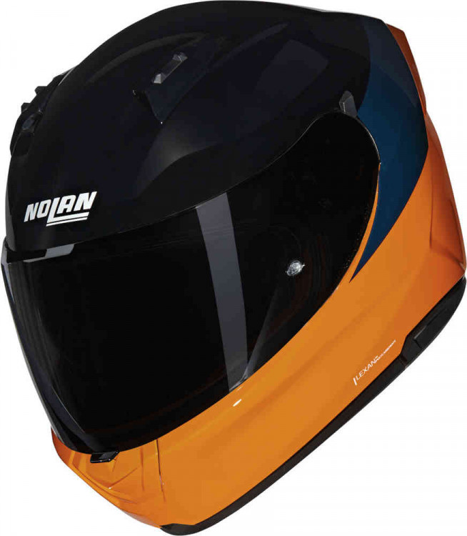Мотошлем интеграл Nolan N60-6 Verniciatura Speciale Синий/оранжевый/черный N660007303429