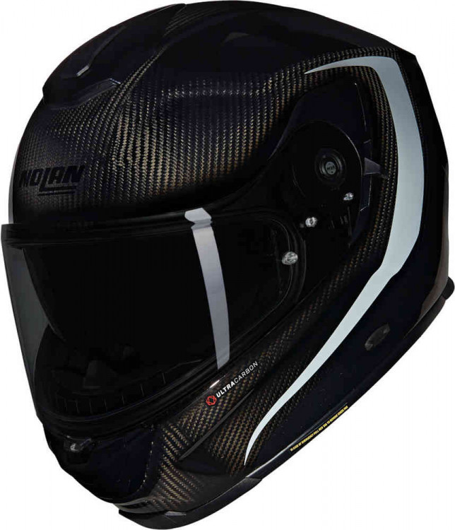 Мотошлем интеграл Nolan X-903 Ultra Carbon Intrigo N-Com Черный/Серый X9U0009173469