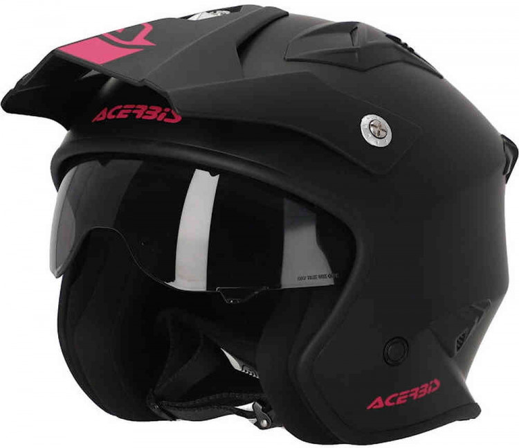 Мотошлем открытый Acerbis Aria 2023 Solid Черный/Розовый 0025055.723.061