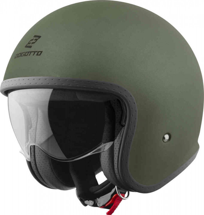 Мотошлем открытый Bogotto H589 Solid Матовый оливковый BGT-05-MH-084-60-XS
