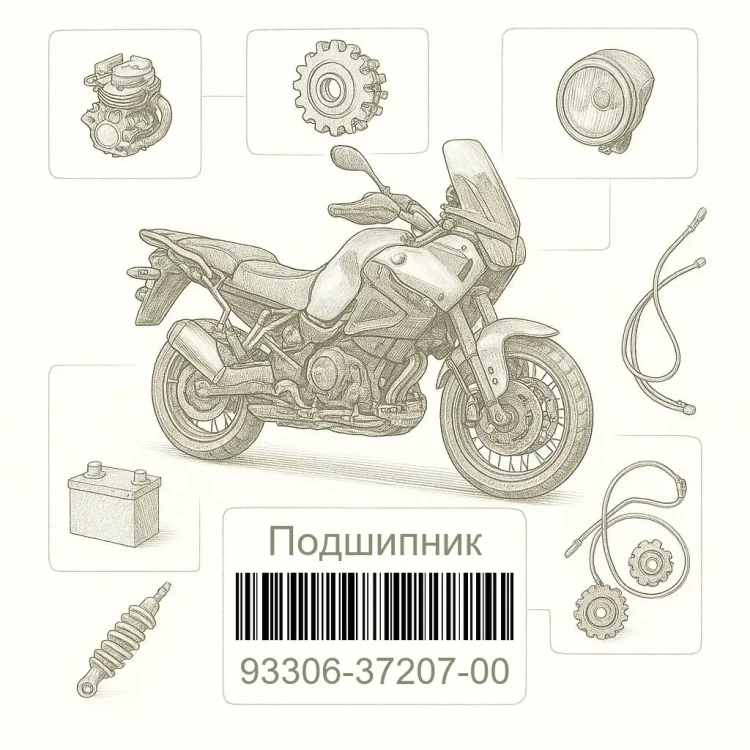 93306-37207-00 Подшипник, Yamaha Номер детали 93306-37207-00, 933063720700, 93306-37207, 9330637207, 93306 37207