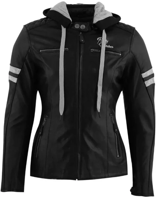 Мотокуртка кожаная женская Rusty Stitches Super Joyce Hooded