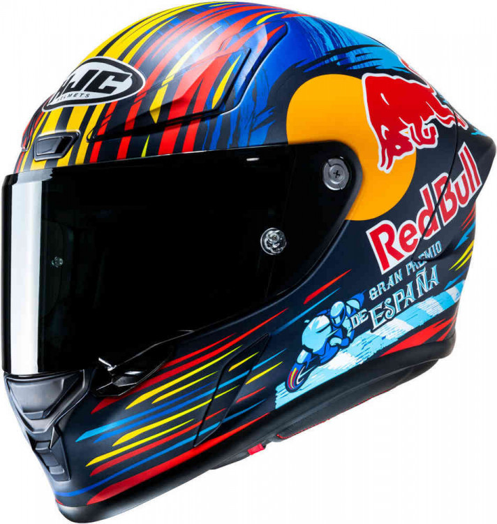 Мотошлем интеграл HJC RPHA 1 Red Bull Jerez GP Желтый/синий/красный 18172110