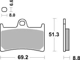 Колодки тормозные дисковые Brembo Sinter 07YA23SA