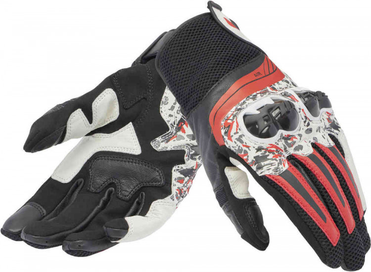 Мотоперчатки для города, спорта и туринга Dainese Mig 3 Unisex Черный/Красный/Белый 1815934-32J-XXXS