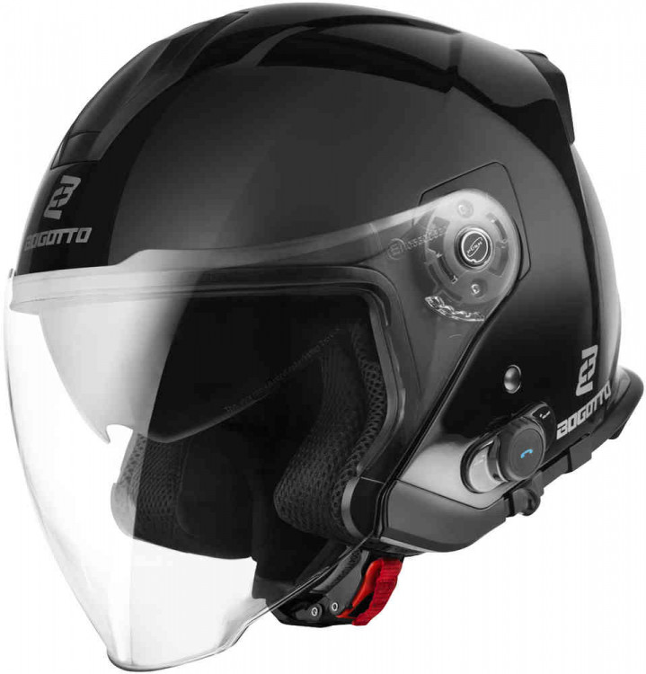 Мотошлем открытый Bogotto V586 BT Solid Jet Черный матовый 2099900250880