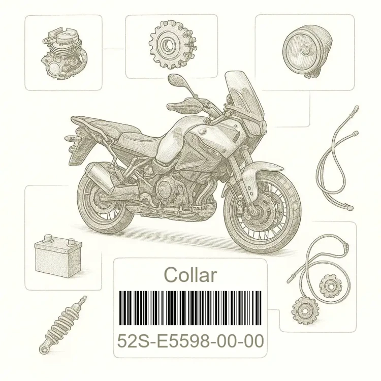 52S-E5598-00-00 Collar, Yamaha Номер детали 52S-E5598-00-00, 52SE55980000, 52S-E5598-00, 52SE559800, 52S E5598 00